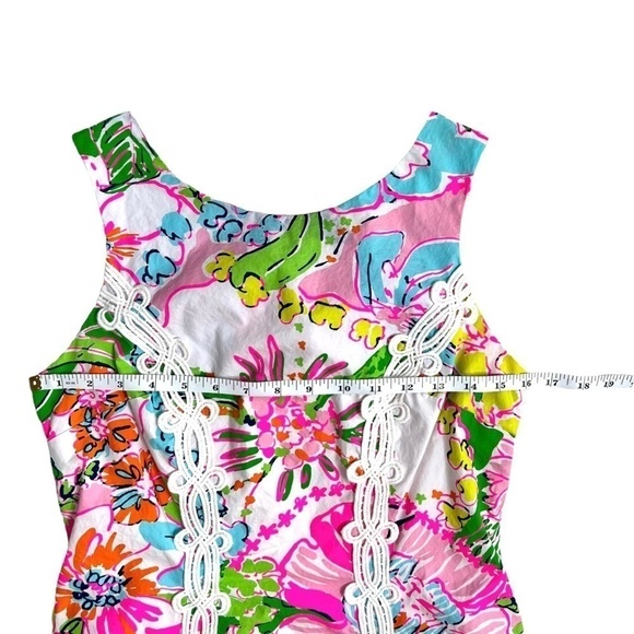 Lilly Pulitzer For Target Nosey Posey Vibrant Floral Preppy Shift Dress Size 8 - Picture 13 of 16